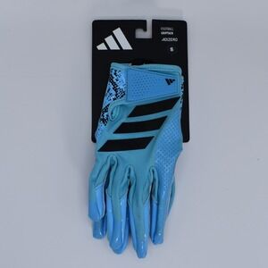 adidas Adizero GripTack Palm Football Gloves Blue Black Men's Size Small NEW